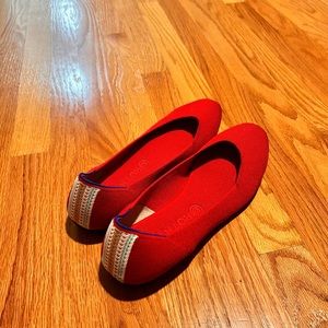 Rothy’s The Square Red Flats